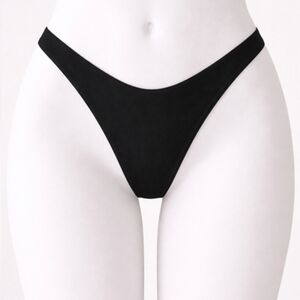 SKIMS Swim Cheeky Tanga Bottom Panty Swimsuit Onyx Black Small NWT
